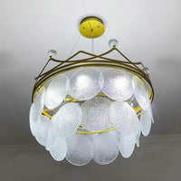Modern Light Luxury Crown Glass Chandelier for Living Room/Bedroom