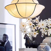 Rylight Franse stijl crèmewitte zijden paraplu kroonluchter 