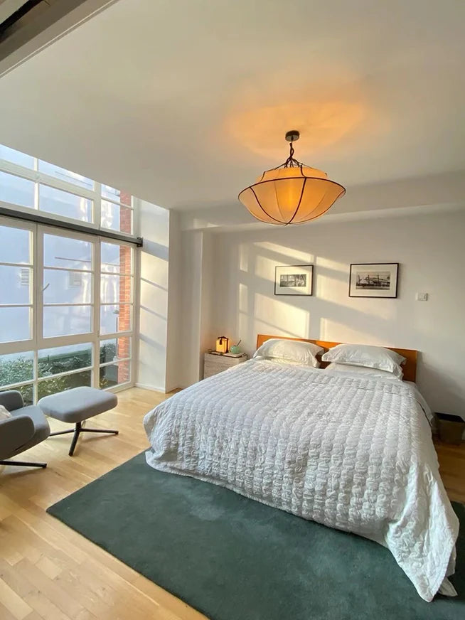 Rylight Franse stijl crèmewitte zijden paraplu kroonluchter 