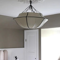 Rylight Franse stijl crèmewitte zijden paraplu kroonluchter 