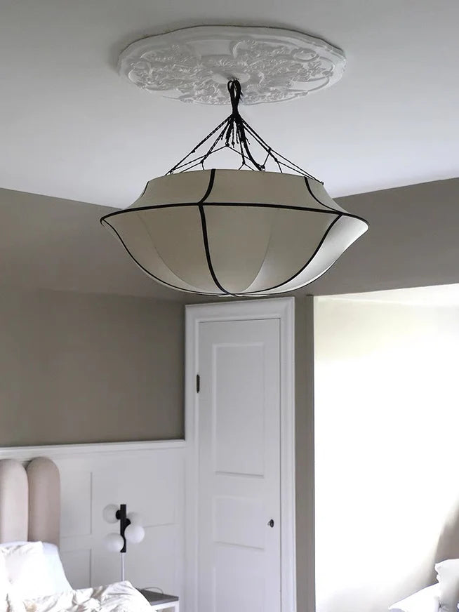 Rylight Franse stijl crèmewitte zijden paraplu kroonluchter 