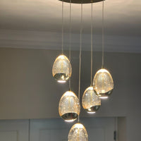 Rylight 14/18/23/28/33/38-Light Droplight Spiral Cluster Pendant