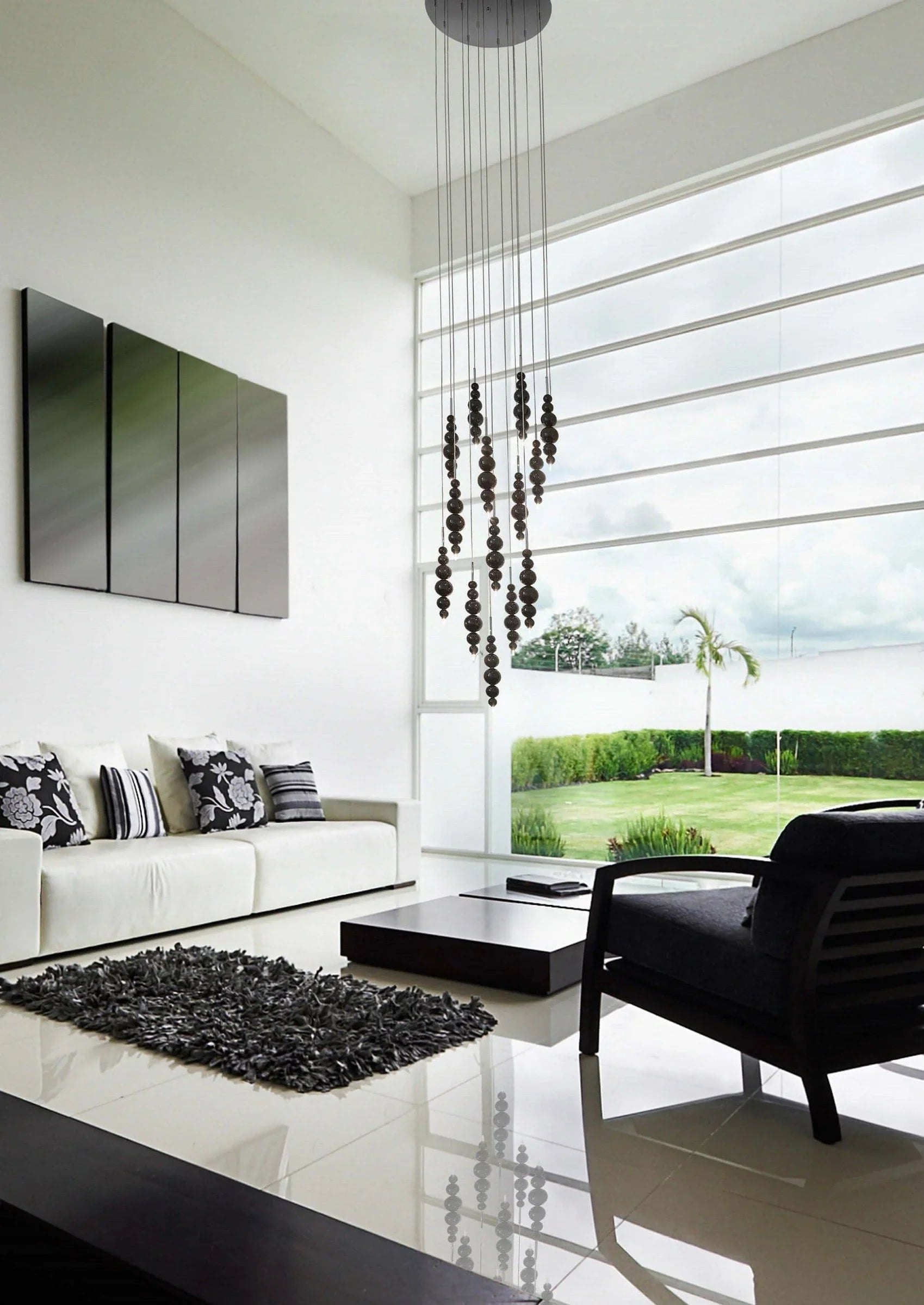 Modern Creative Black/Gold Cluster Glass Pendant Lamp