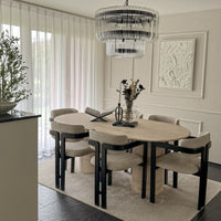 Moderne luxe 2-laags glazen kroonluchter