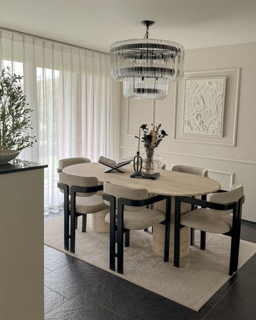 Moderne luxe 2-laags glazen kroonluchter