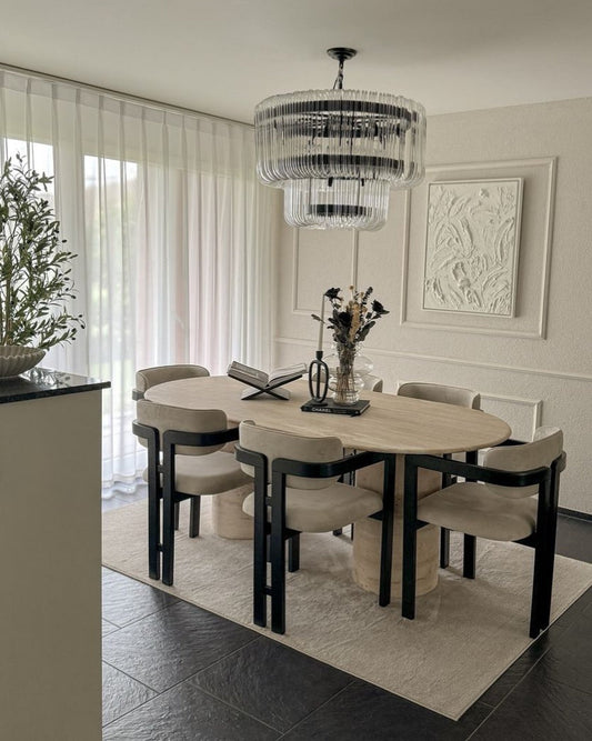Moderne luxe 2-laags glazen kroonluchter