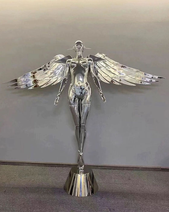 Rylight Art Design Flying Angel Statue Floor Lamp