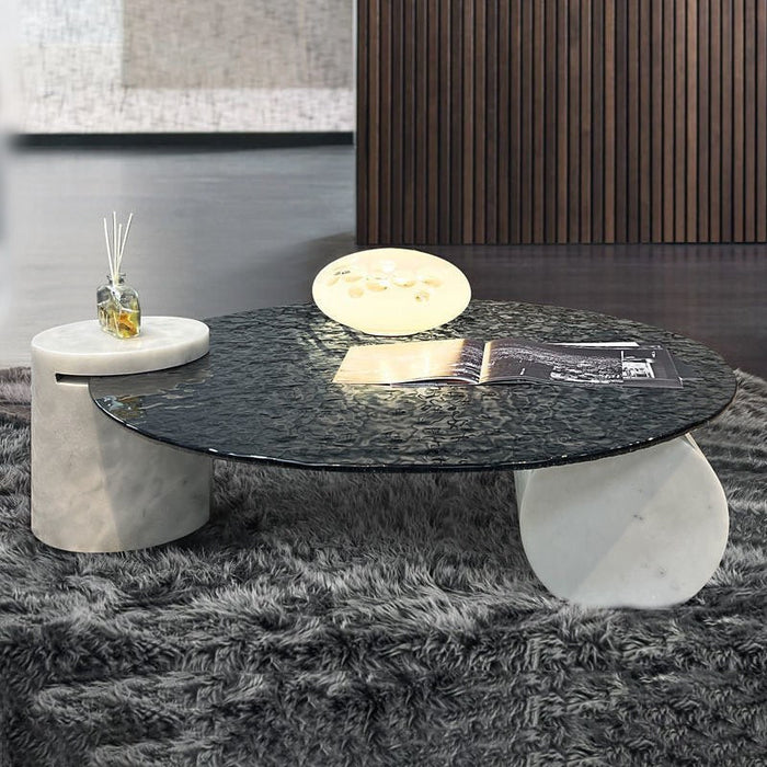 Rylight Modern Fused Glass Coffee Table