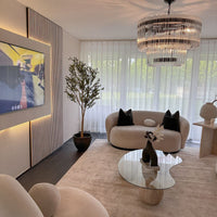 Moderne luxe 2-laags glazen kroonluchter