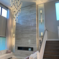 ثريا Rylight 3/7/13/25/41-Light Glacier Bubble Crystsal باللون الذهبي/الكروم/الأسود