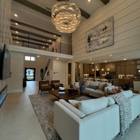 ثريا رايلايت الزجاجية المزخرفة المصنوعة يدويًا والمكونة من طبقتين