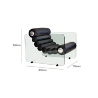 Rylight Italian Minimalist Glass Leg Accent Chair