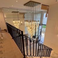 ثريا Rylight 3/7/13/25/41-Light Glacier Bubble Crystsal باللون الذهبي/الكروم/الأسود