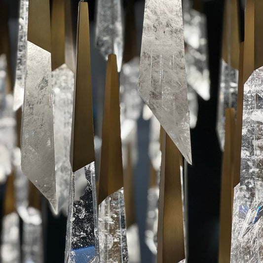 Luxe drijvende gletsjers diamant kristallen kroonluchter voor trap/hal/entree