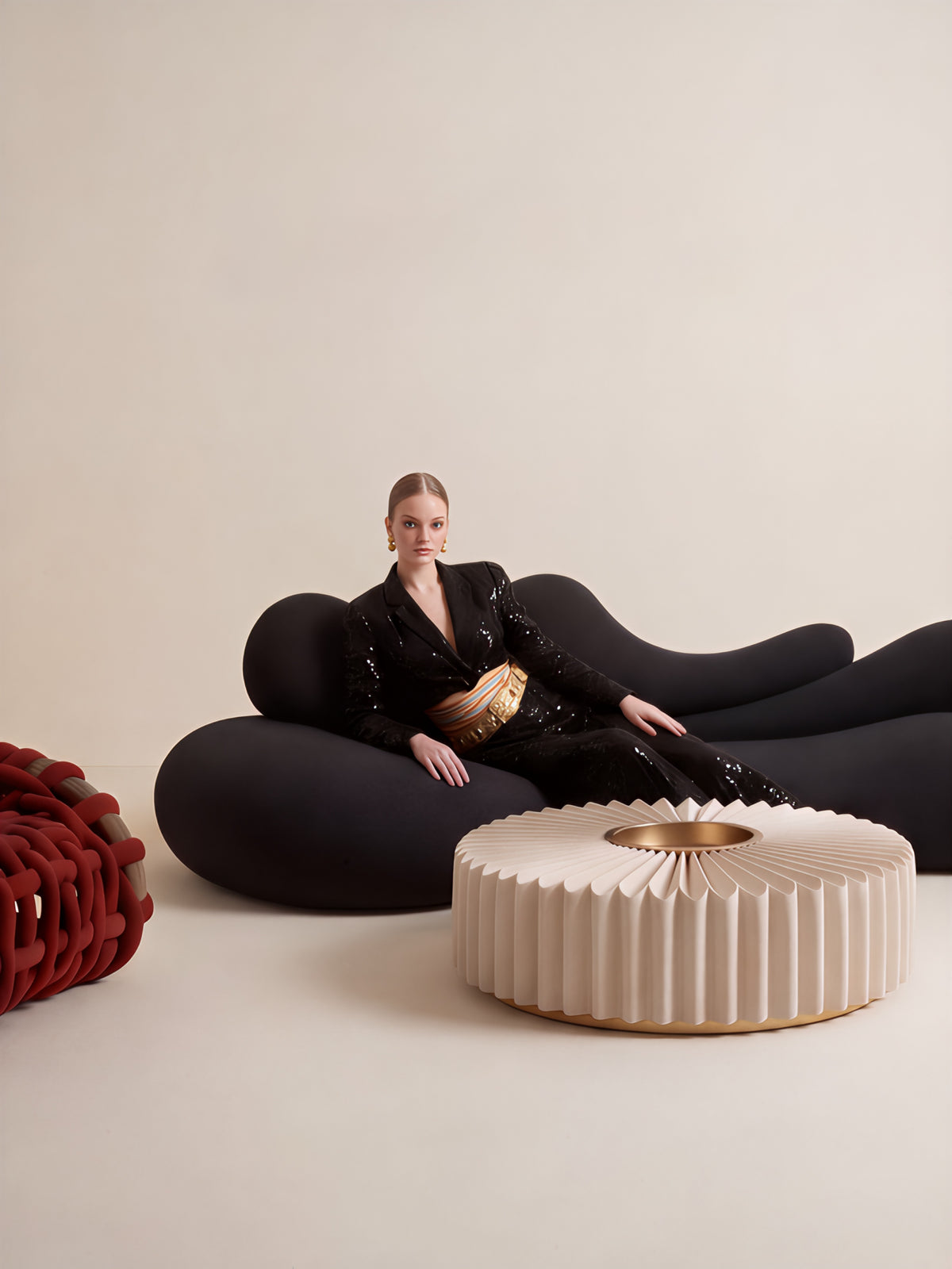 Folded Light Sculptural Coffee Table