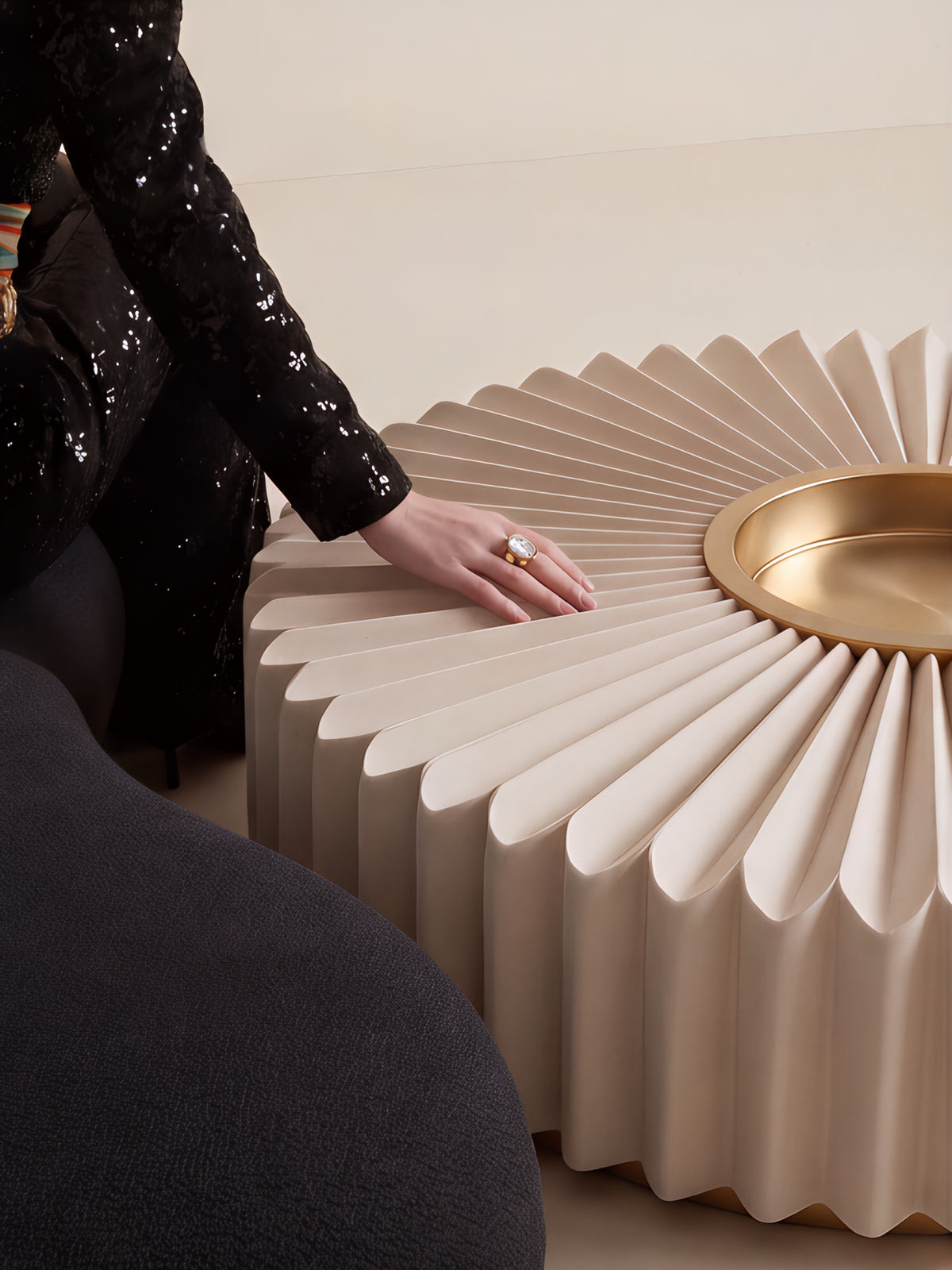 Folded Light Sculptural Coffee Table