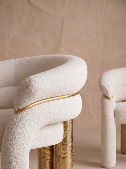 Vespera Sculptural Upholstered Dining Chair