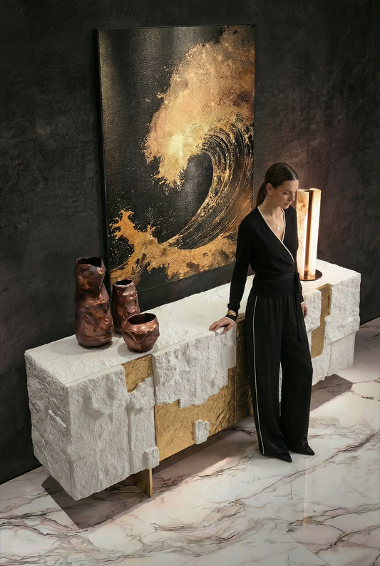Aurum Relief Art Sideboard