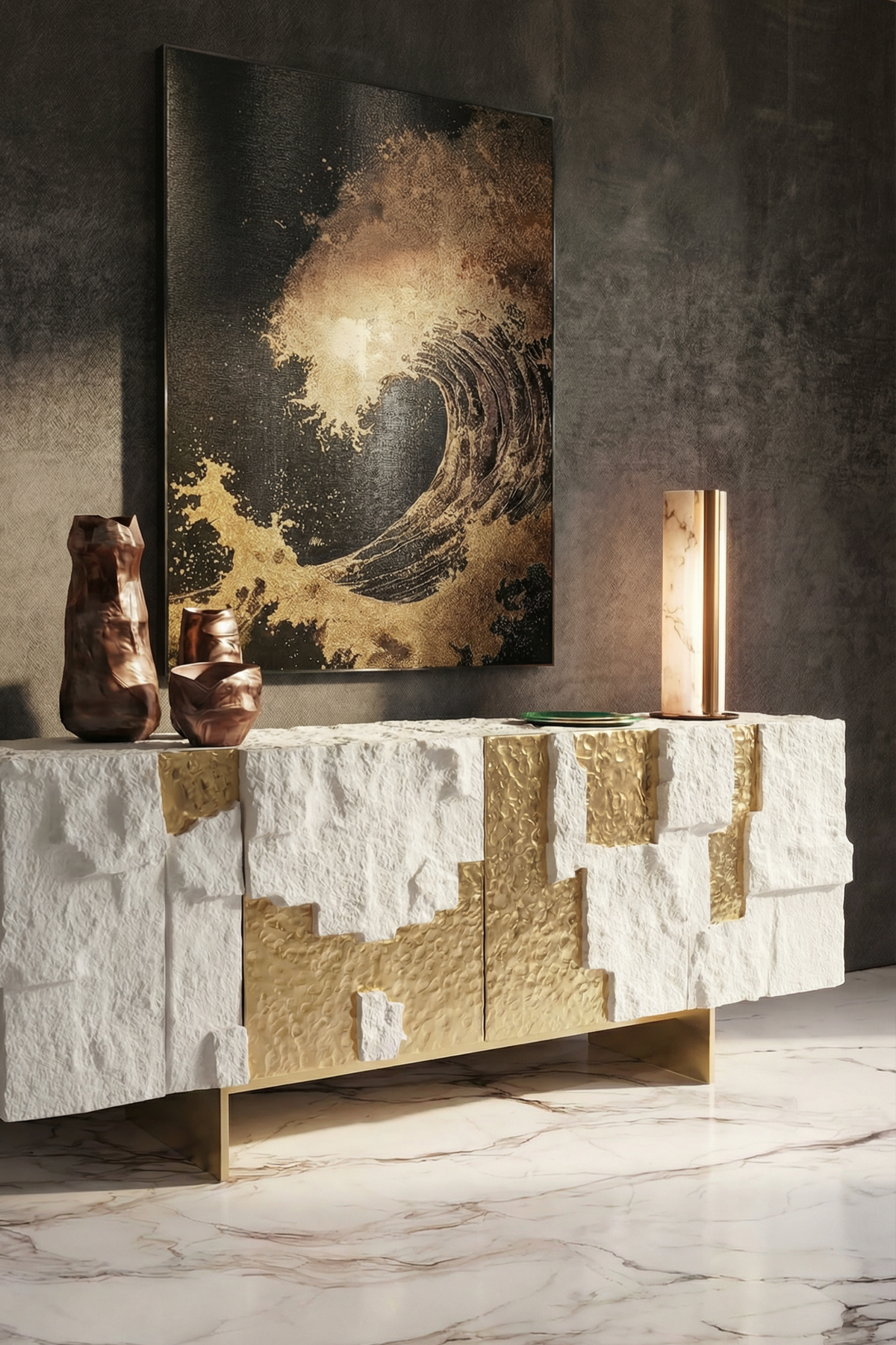 Aurum Relief Art Sideboard