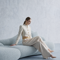 Avelune Sculptural Chenille Sofa