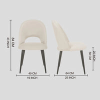 كرسي طعام بلمسة نهائية من القماش بتصميم بسيط حديث