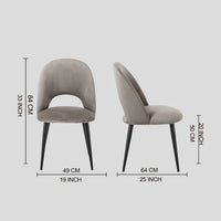 كرسي طعام بلمسة نهائية من القماش بتصميم بسيط حديث