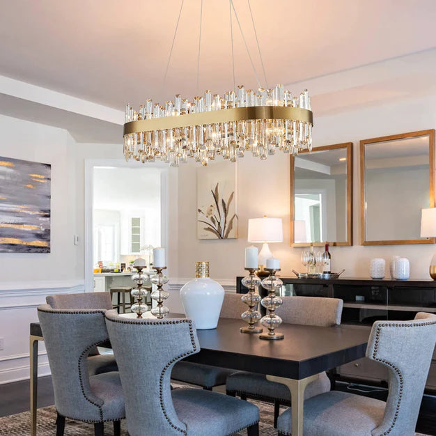 Rylight Luxury&Modern Round Ring Crystal Chandelier