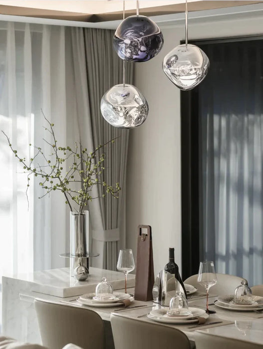 Rylight 3/5 روك زجاجي شكل خاص قلادة الإضاءة