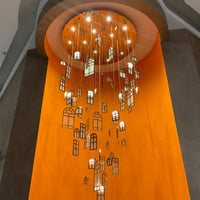 Moderne creatieve ronde zwevende glazen ramen voor woonkamer/hotel/restaurant