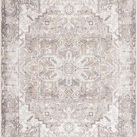 Vintage Brown&Cream Washable Area Rug