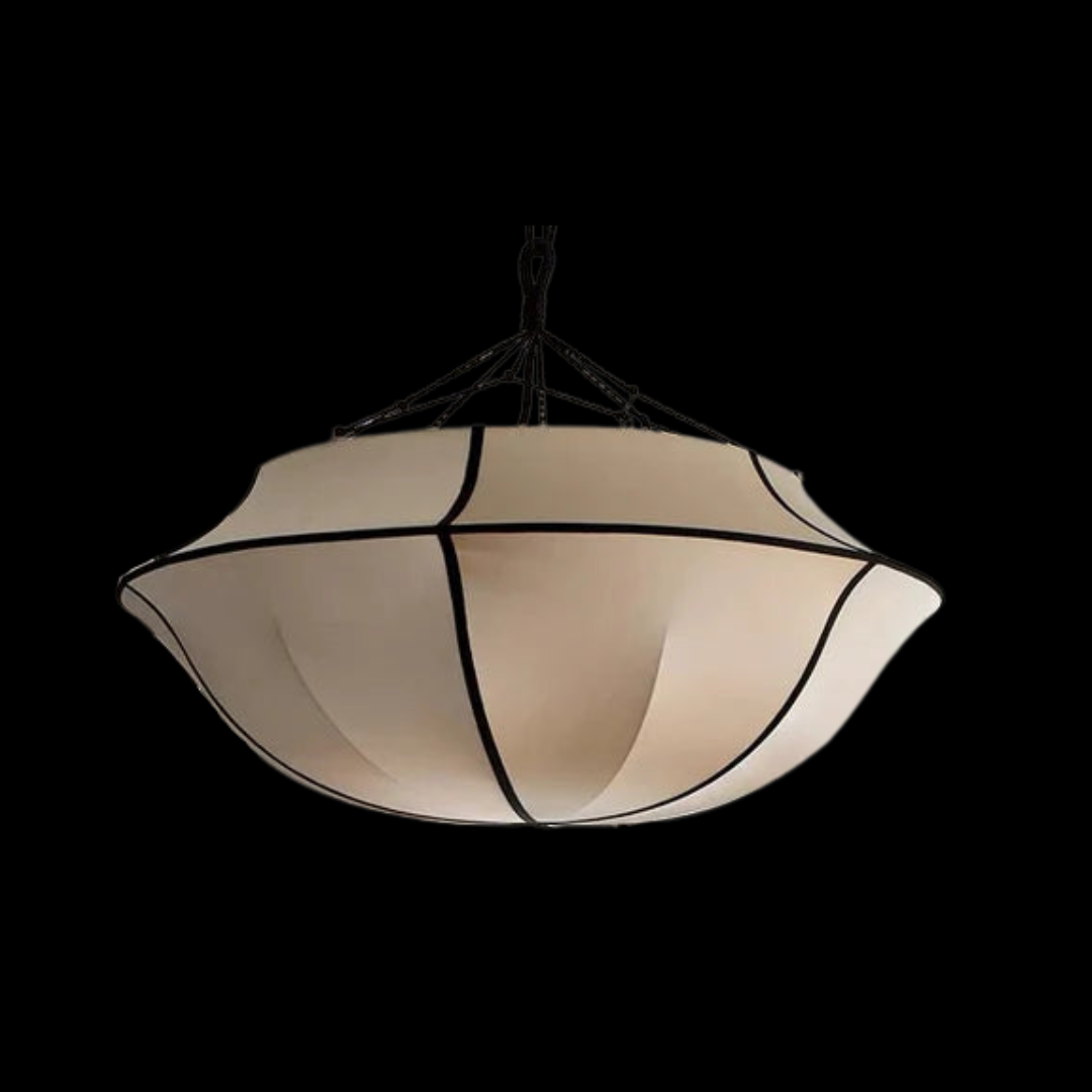 Rylight Franse stijl crèmewitte zijden paraplu kroonluchter 