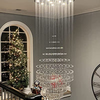 Rylight Multi-Tier Crystal Raindrop Chandelier