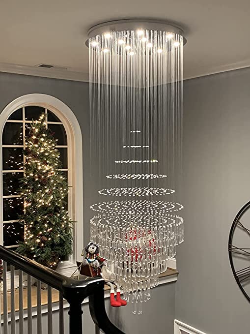 Rylight Multi-Tier Crystal Raindrop Chandelier