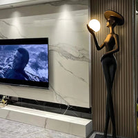 Rylight Elegant Lady Sculpture Floor Lamp