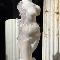 Crystallized Grace Modern Classical Torso Sculpture