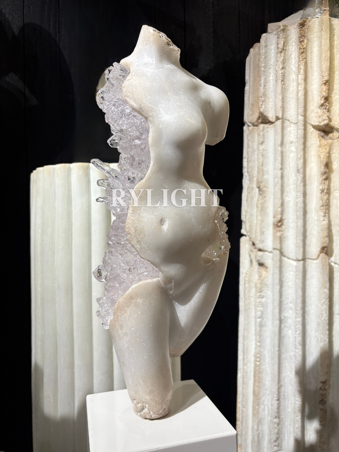 Crystallized Grace Modern Classical Torso Sculpture