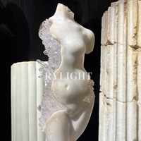 Crystallized Grace Modern Classical Torso Sculpture