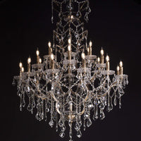 Rylight 25/50-lichts traditionele kaars-kristallen kroonluchter