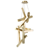 Moderne verticale geometrische aluminium hanglamp voor trap/hal/hoog plafond 