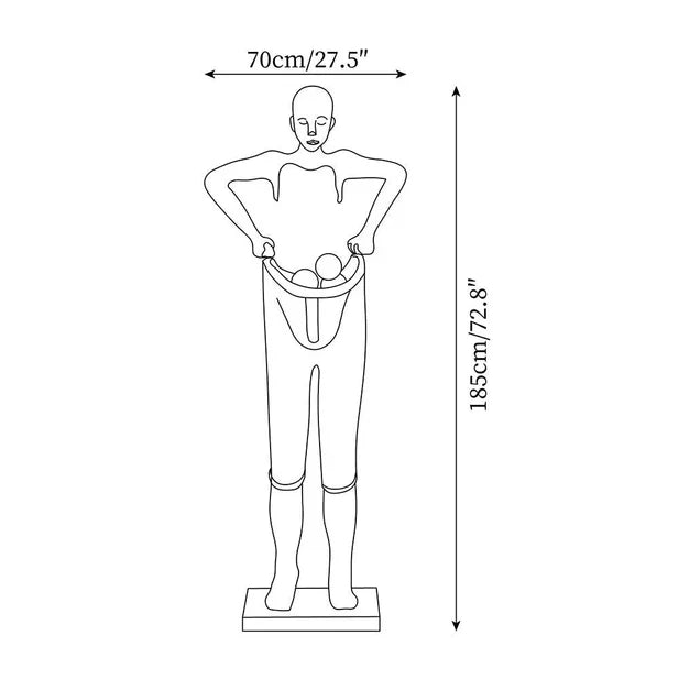 Rylight Man Carrying Pants Statue Floor Lamp