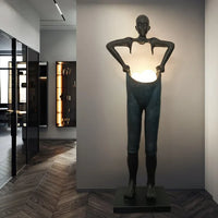 Rylight Man Carrying Pants Statue Floor Lamp
