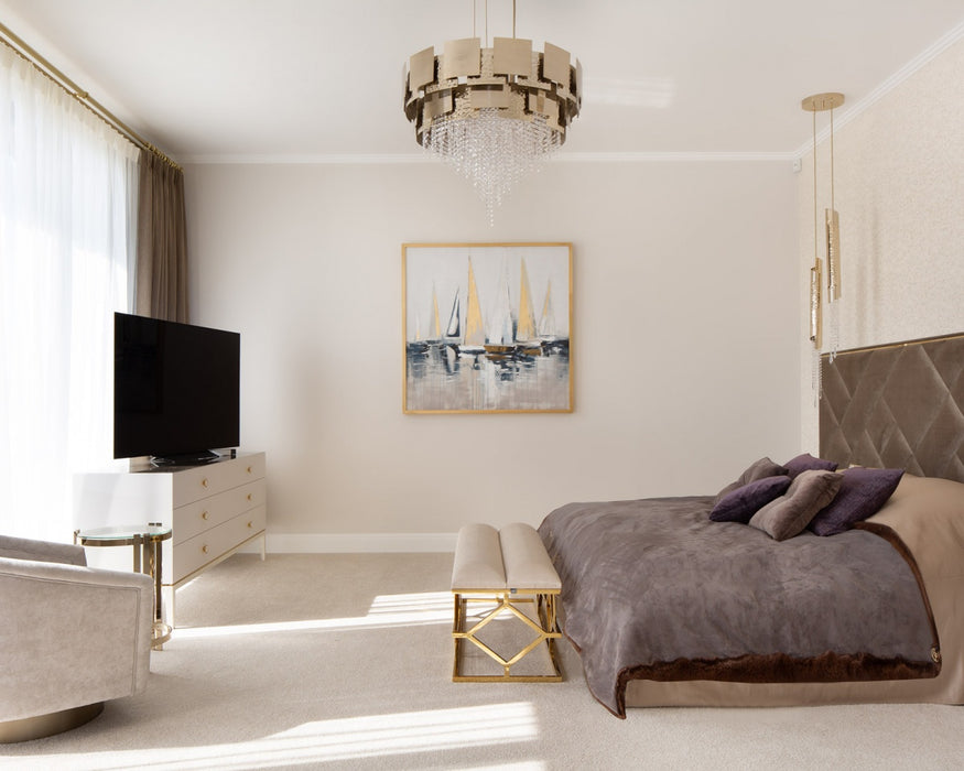 Rylight 18/24-Light Round/Linear Crystal Chandelier