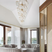 Rylight meerlaagse luxe spiraalvormige kristallen kroonluchter moderne designercreatie