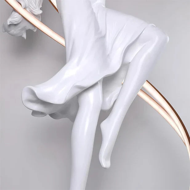 Rylight White Goddess Statue Floor Lamp