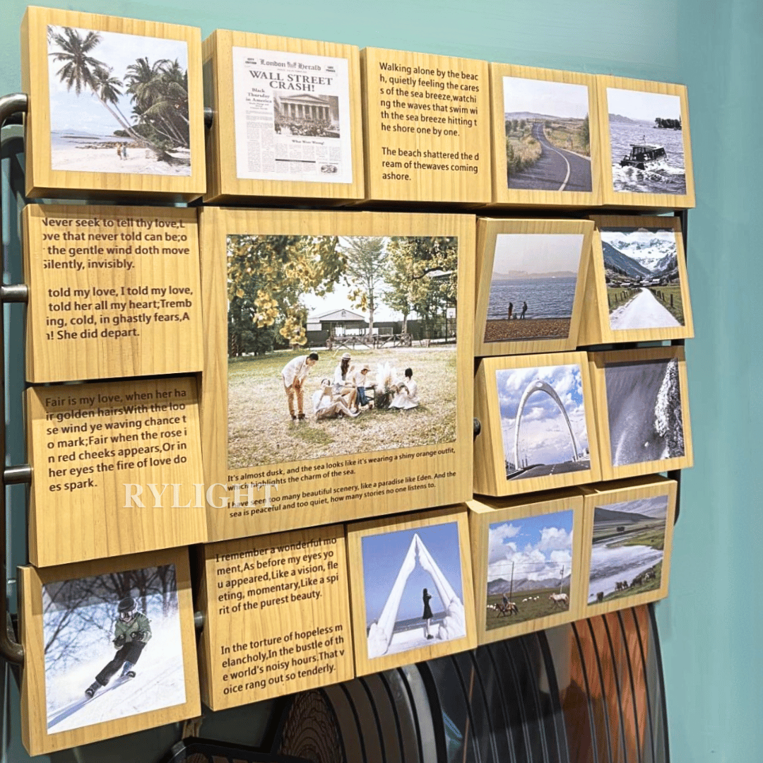 Modular Wooden Flip Panel Wall Decor