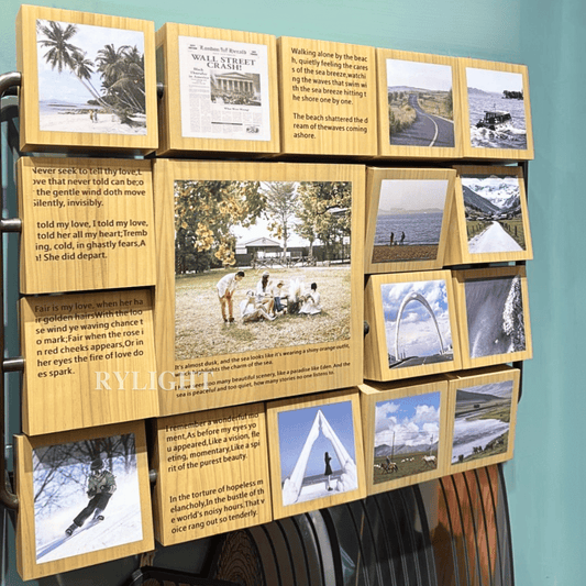 Modular Wooden Flip Panel Wall Decor