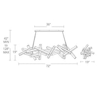 Moderne ronde/lineaire geometrische aluminium LED-kroonluchter 