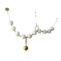 Rylight Modern Simple Acrylic Pearl Necklace Chandelier