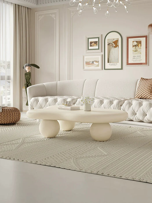 Cream Cloud Coffee Table in Beige/White/Black Color