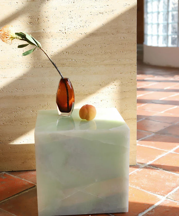 Minimalist&Luxury Cube Jade Marble Coffee Table